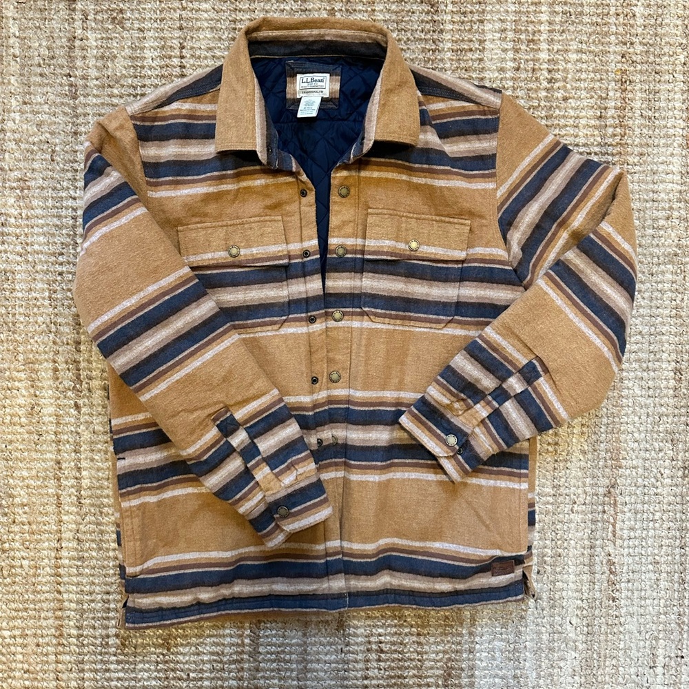 LL Bean lined shirt jacket size medium